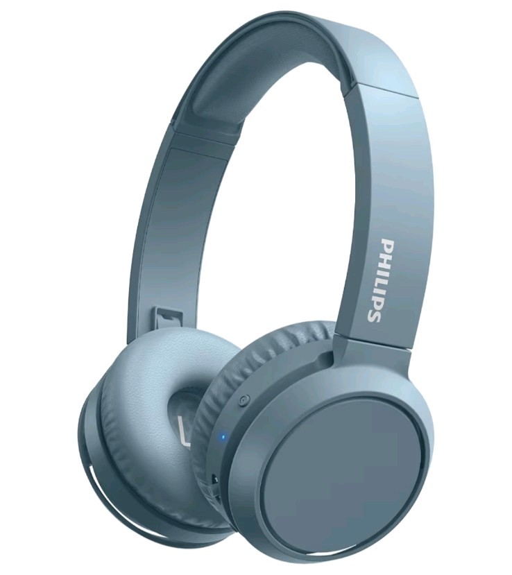 PHILIPS H4205 On-Ear Wireless Headphones with 32mm Drivers and BASS Boost – Blue