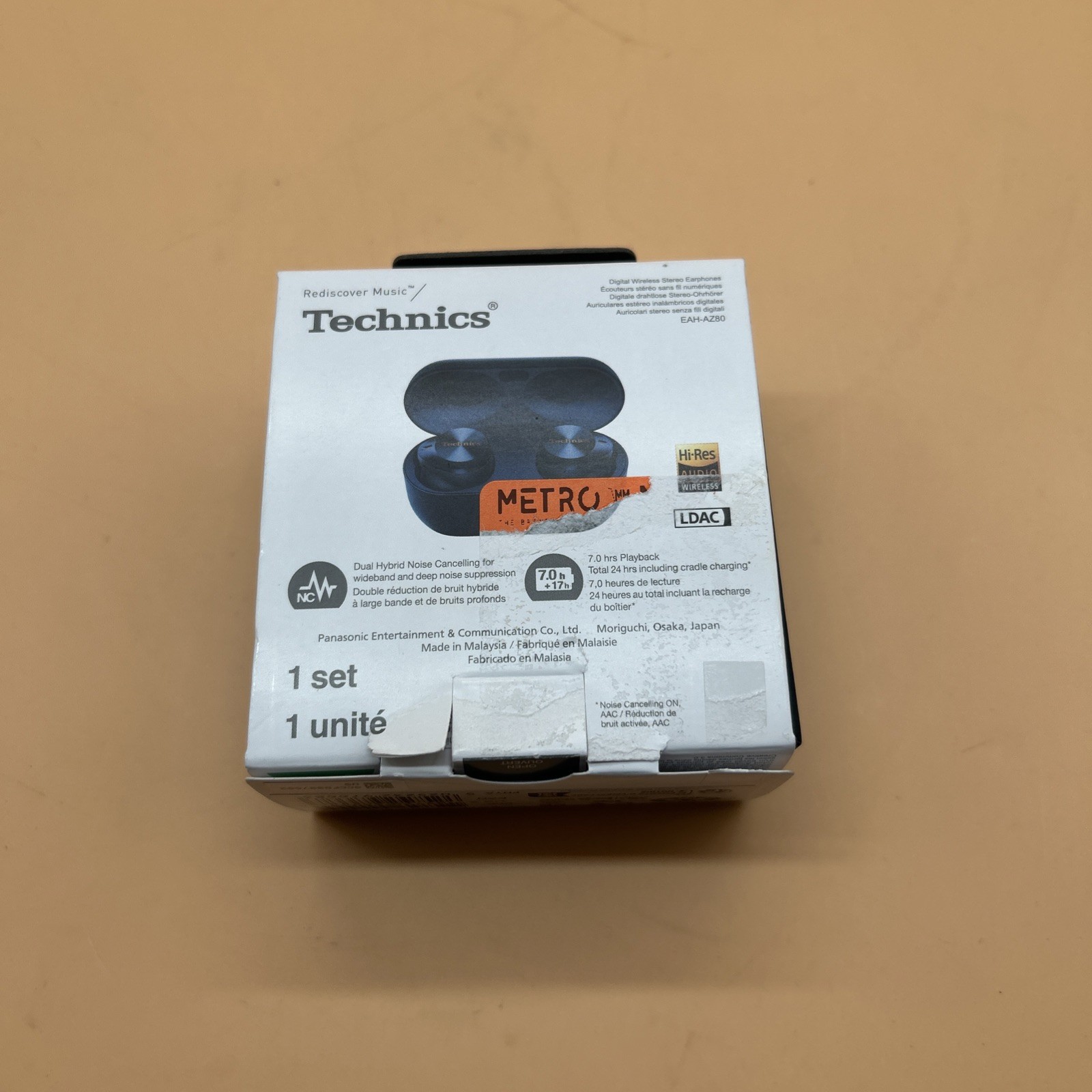 Technics AZ60M2 Wireless Earphones Bluetooth Noise Canceling Blue