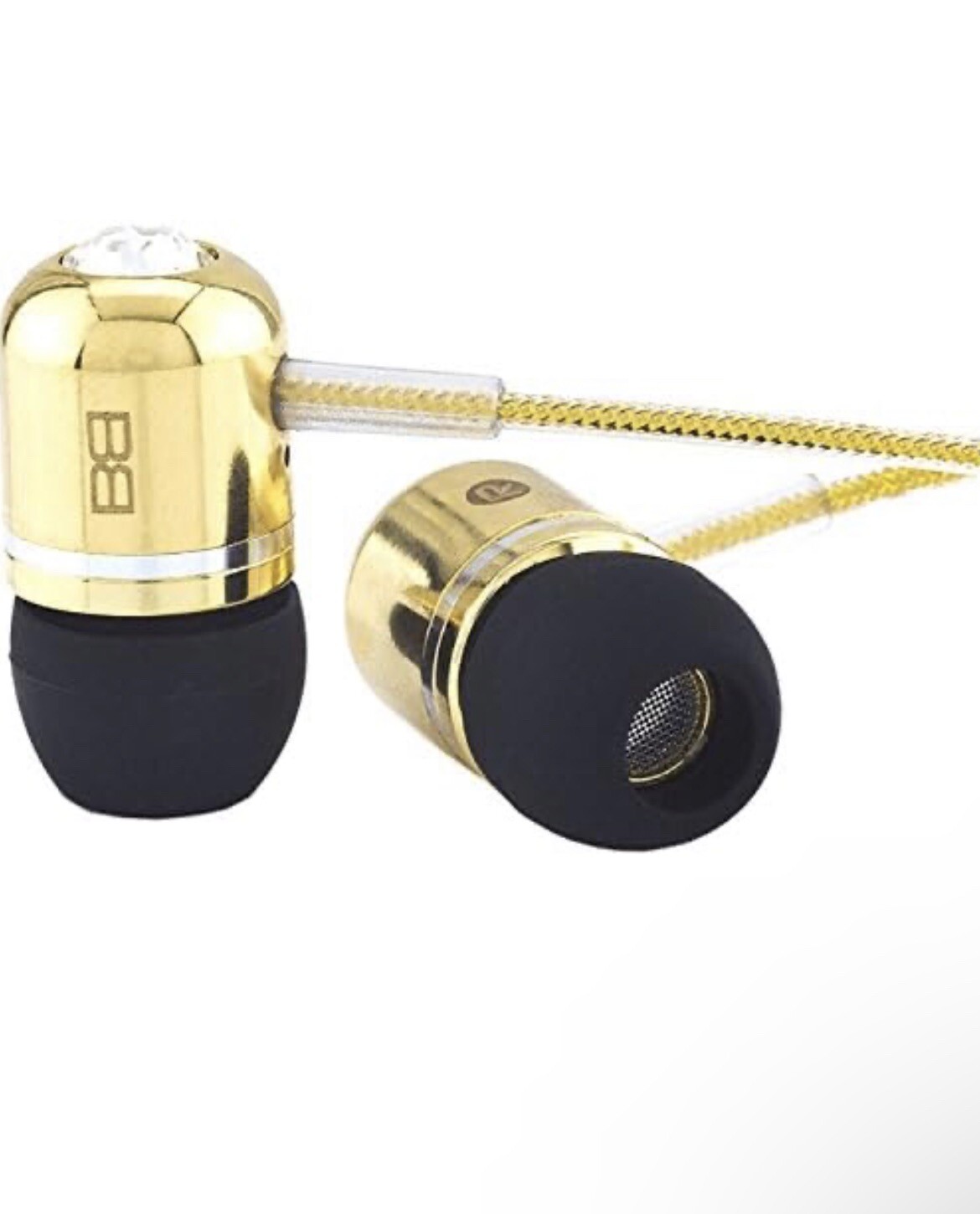 Limited edition BASSBUDS 24 Carat Gold Earphones with SWAROVSKI Crystals