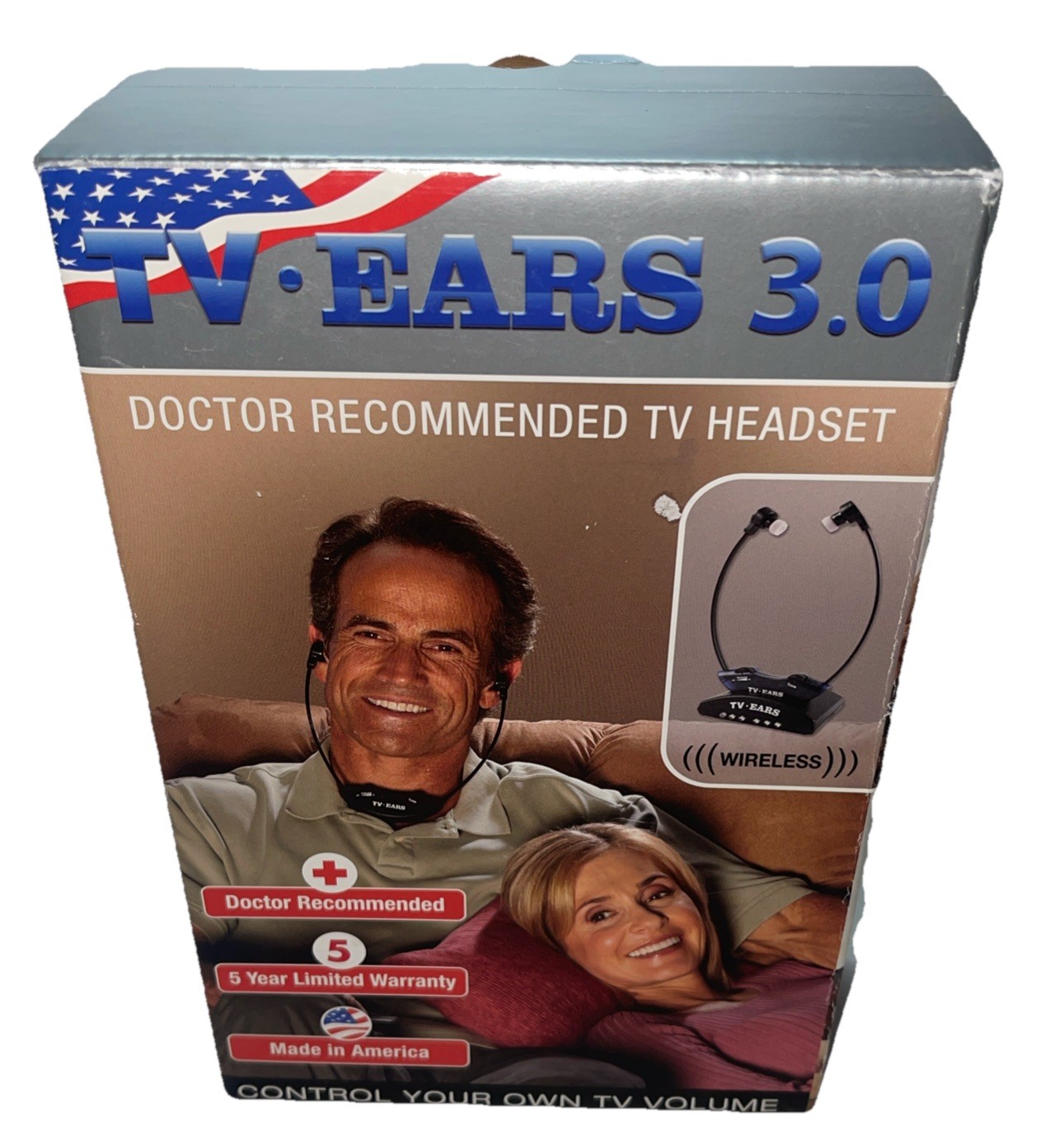 TV Ears 2.3 Mhz Wireless Headset System 3.0 Rechargeable – Works Tested