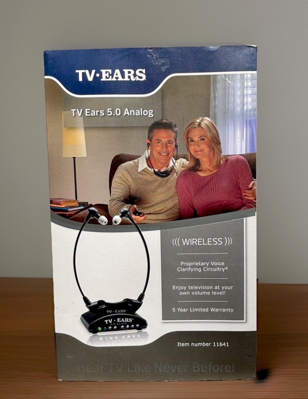 TV Ears Wireless Black Version 5.0 Item #11641 Voice Clarifying Listening NEW!!!
