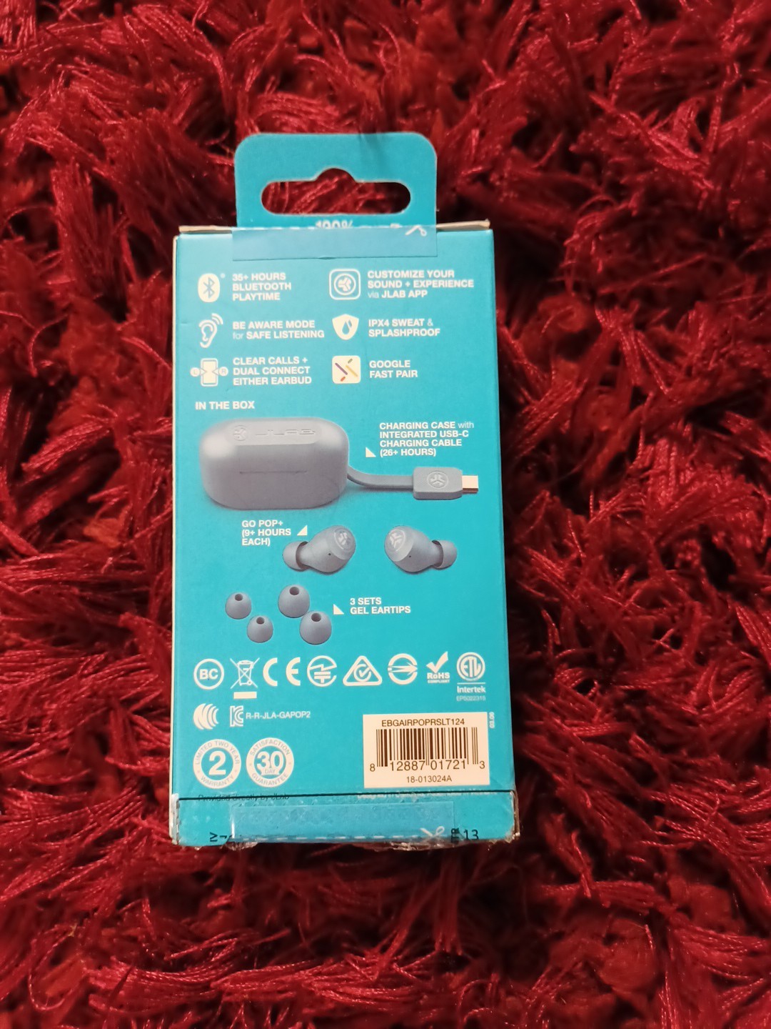JLab GO Air POP True Wireless In-Ear Headphones – Lilac (EBGAIRPOPRLLC124) *NEW*