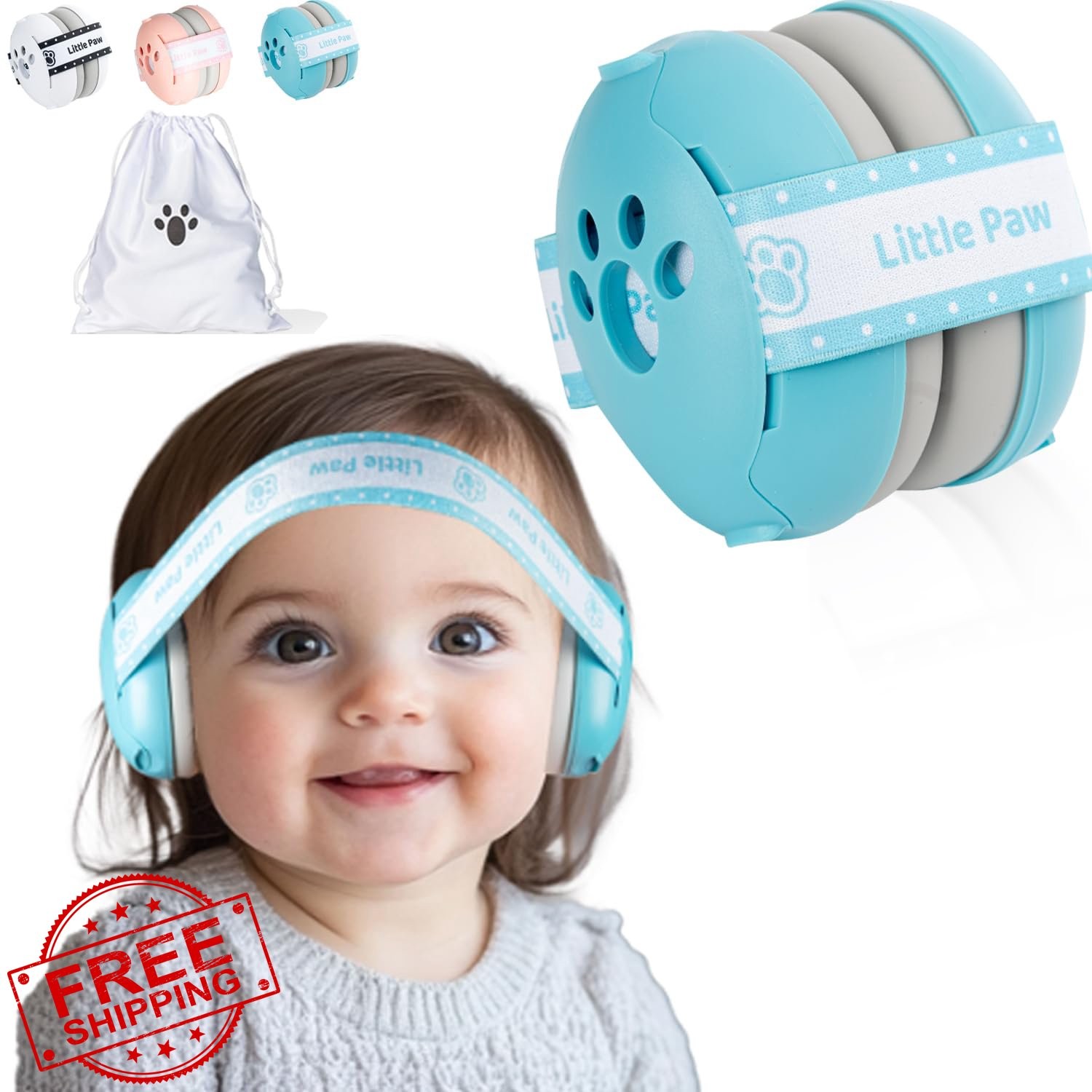 Dekukar Blue Baby Noise Cancelling Headphones 1 Pack