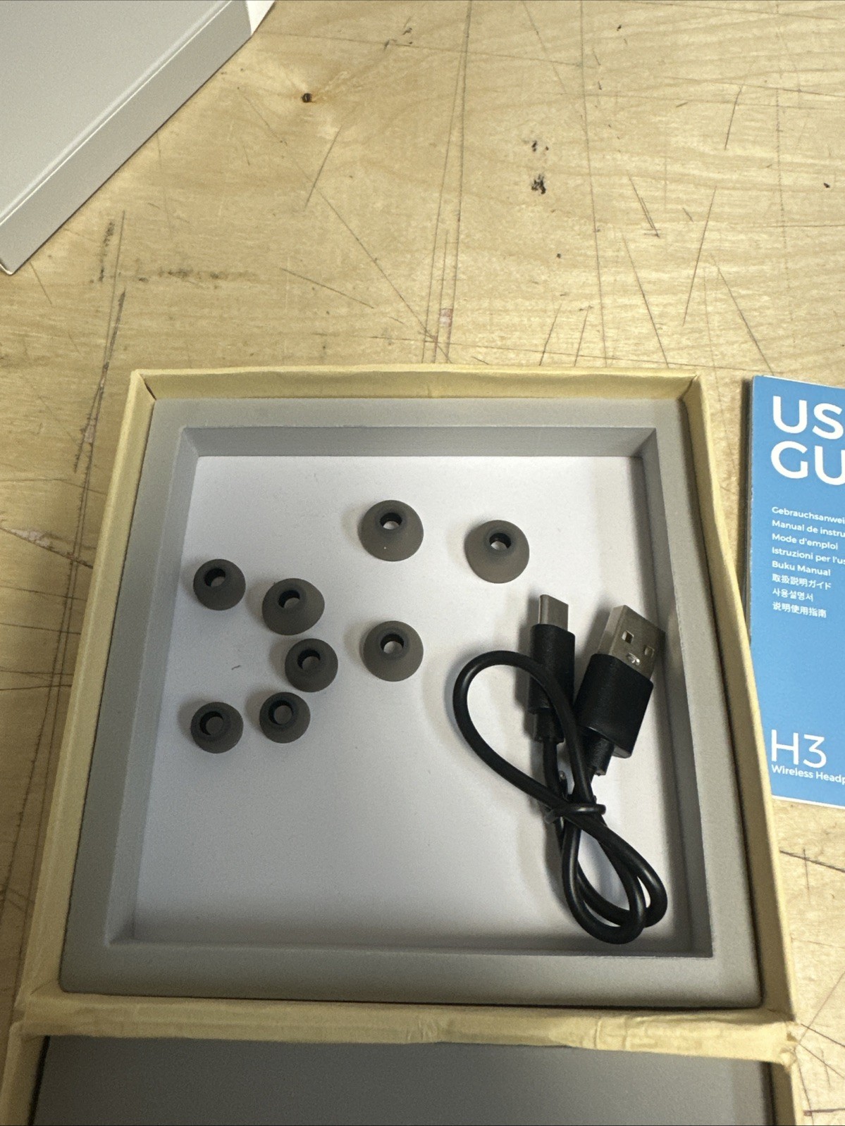 SoundPEATS H3 Titanium Black Bluetooth In-Ear Earbuds Opened