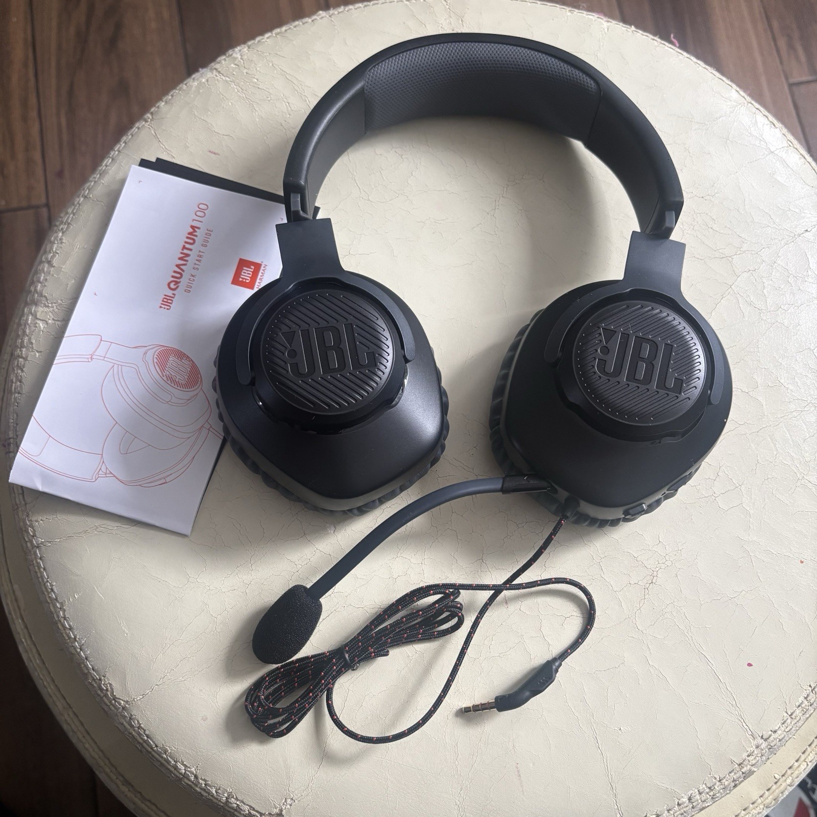 JBL Quantum 100 Wired Over Ear Gaming Headphones Black Large