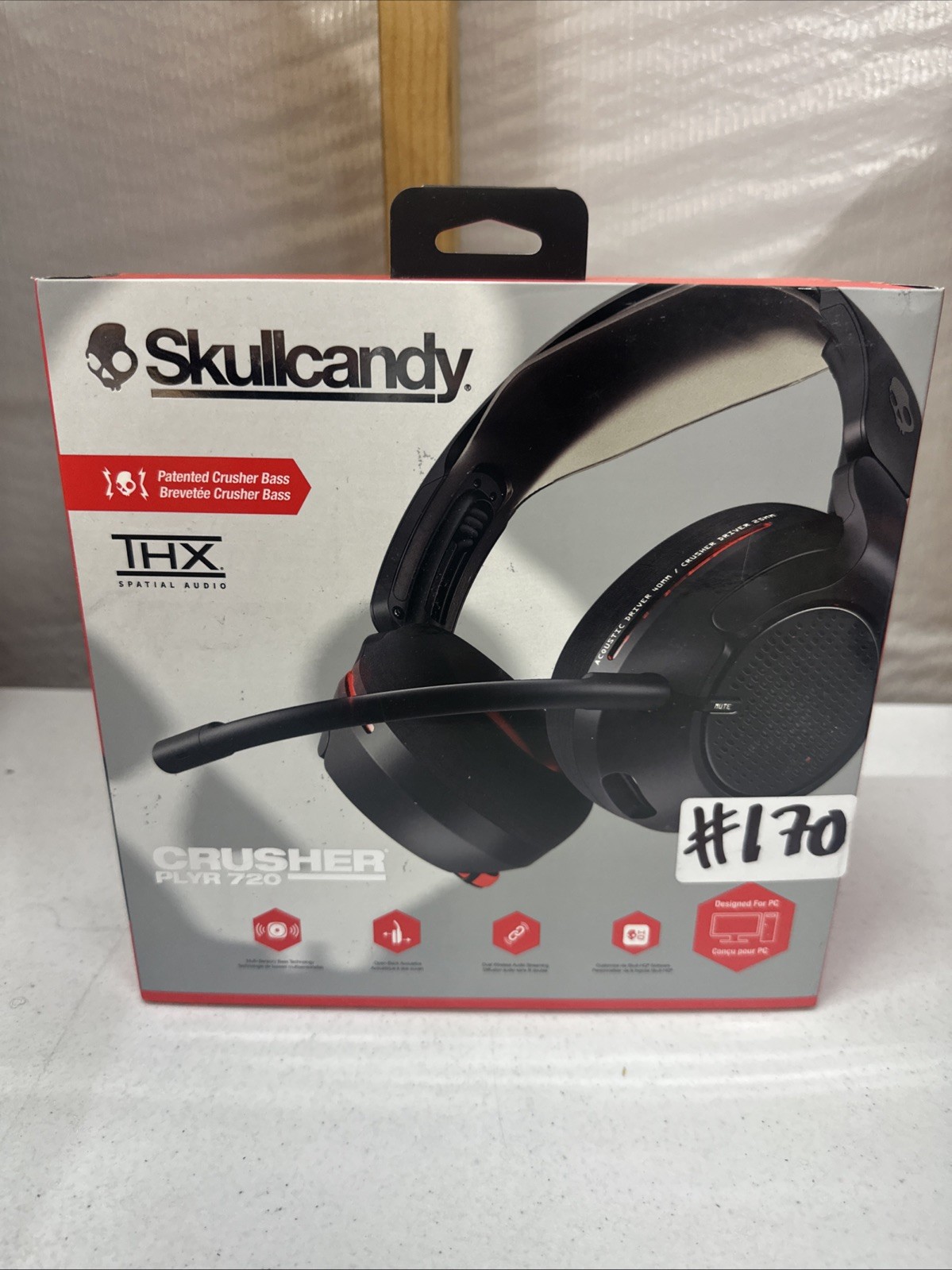 Skullcandy Crusher PLYR 720 Wireless Gaming Headset W/ THX Audio New