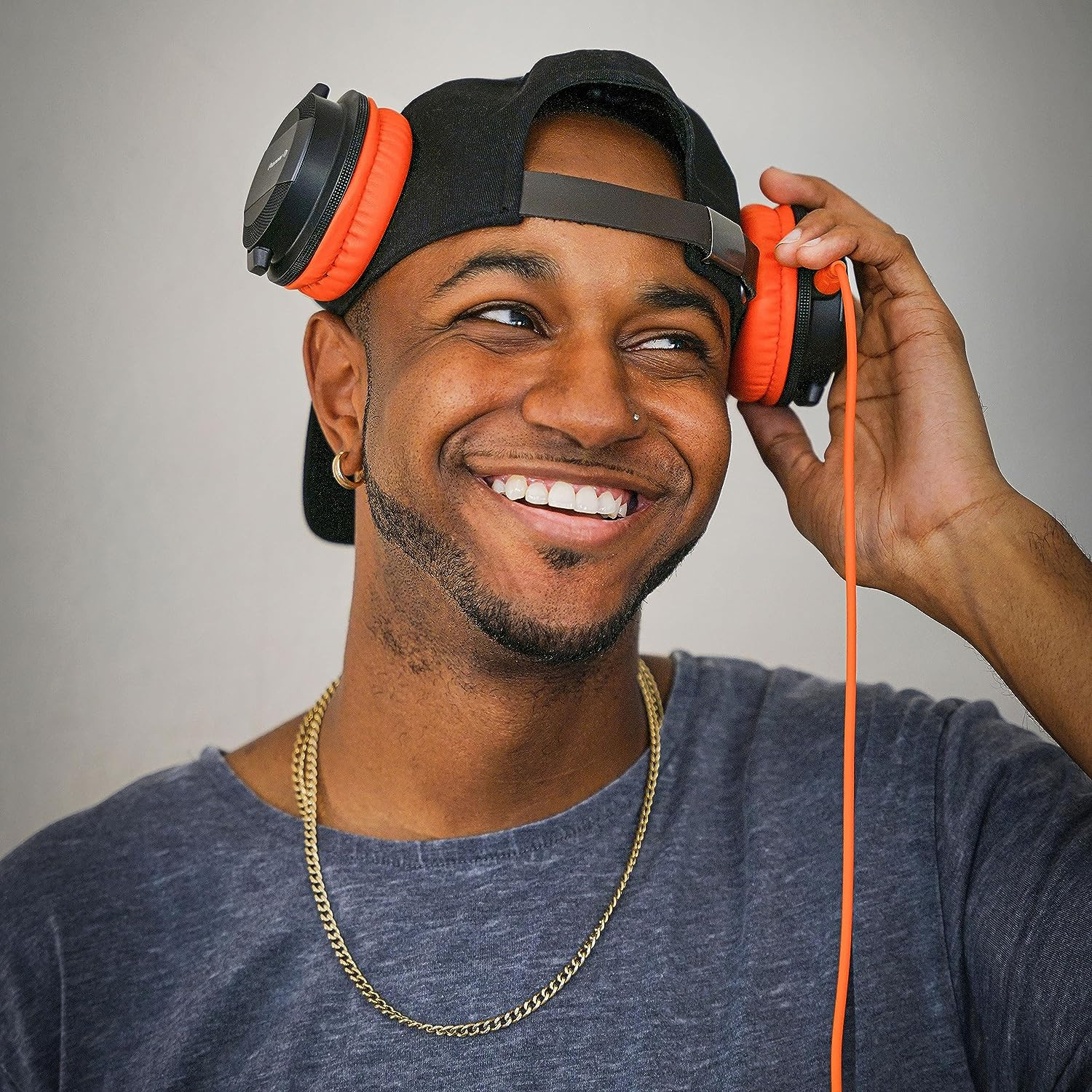 HDJ-CUE1 On-Ear Wired Headphones, Dark Silver