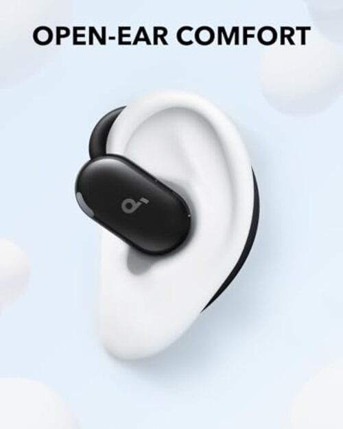 Soundcore V20i by Anker Open-Ear Headphones, Adjustable Ear Hooks, Ultra Black