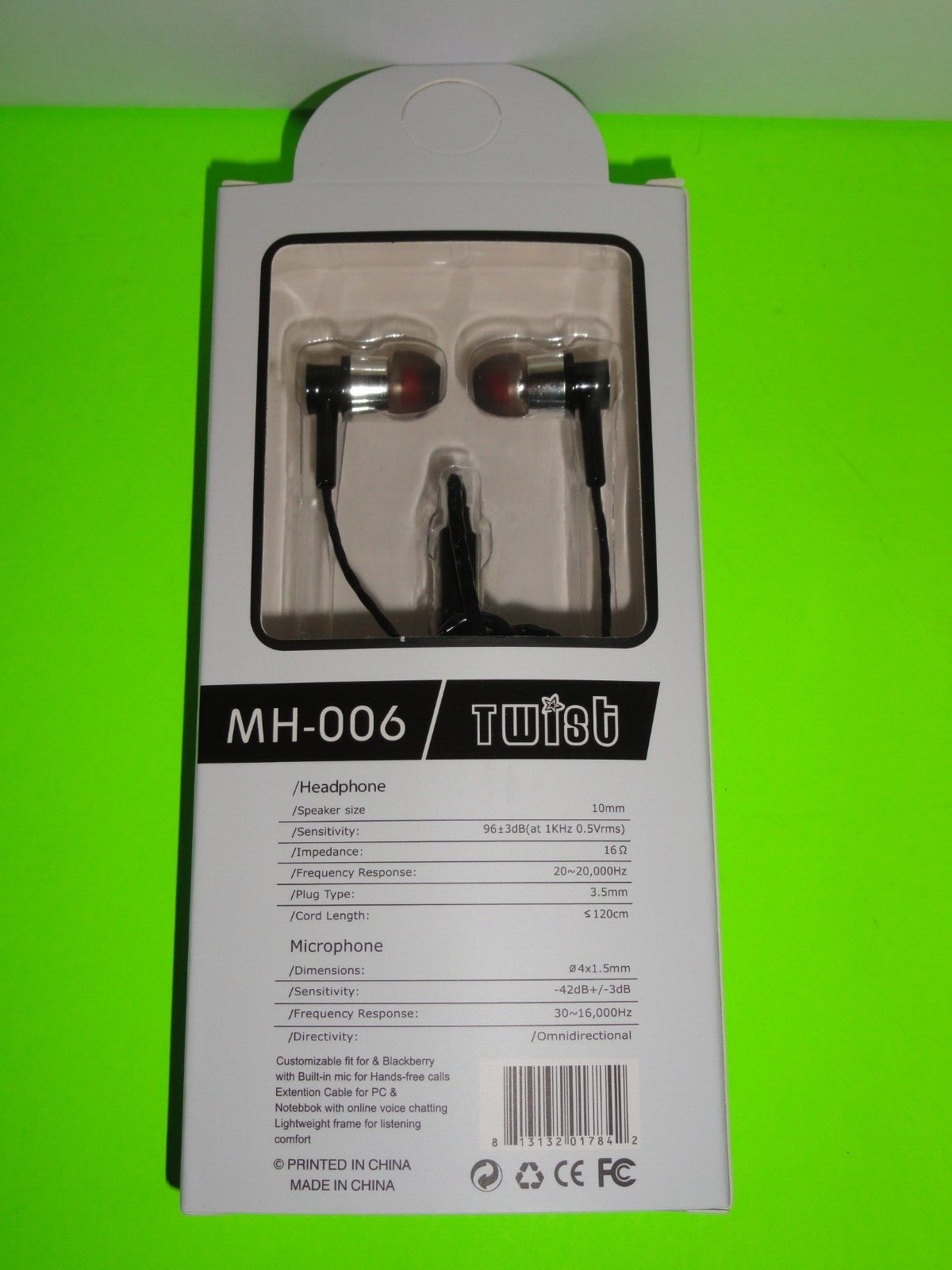 24x) Universal Mic 3.5mm Wired Headset In-Ear Stereo Headphone Earphone Ear Buds