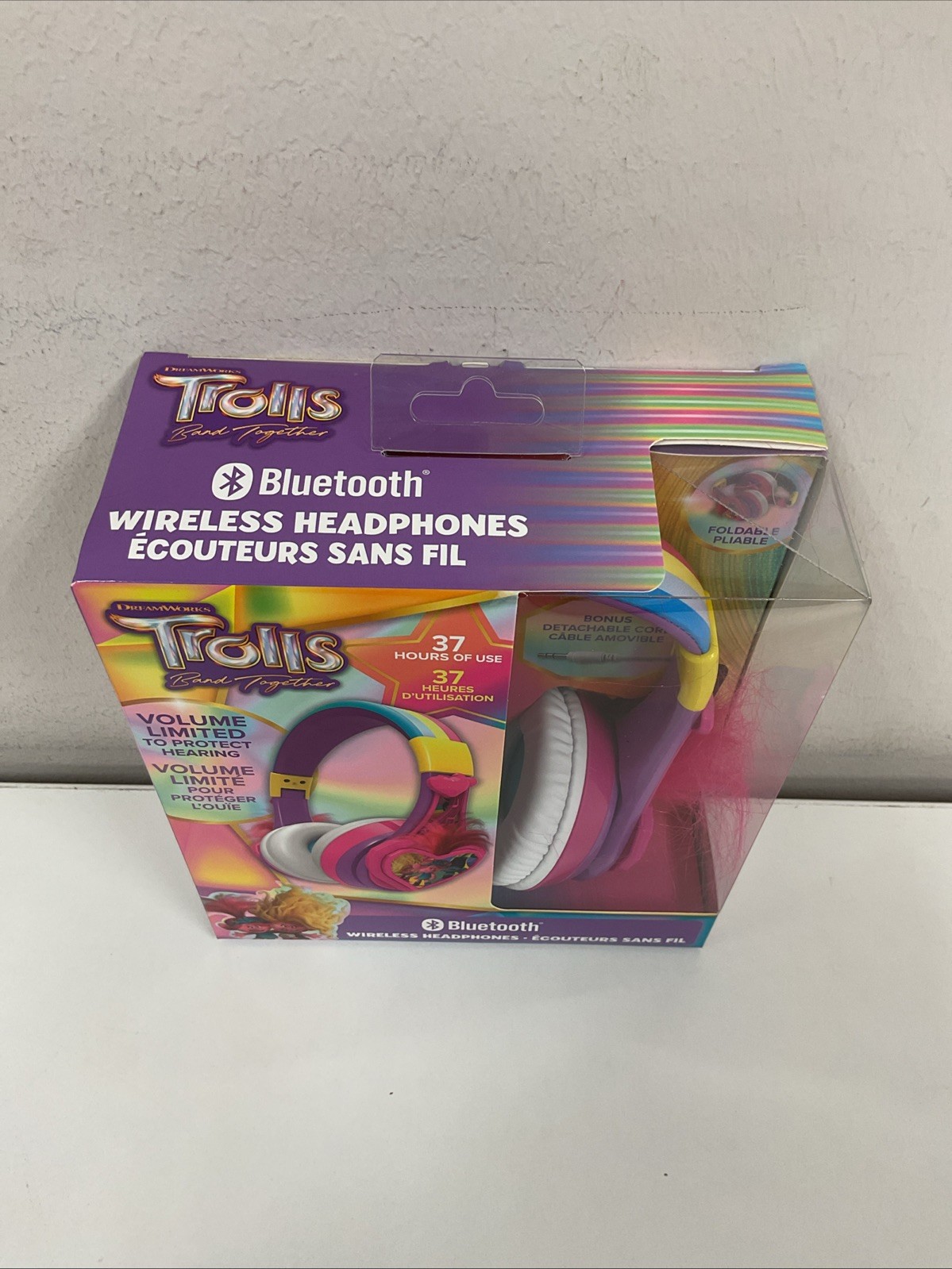 eKids DreamWorks Trolls Band Together Kids Wireless Headphones- New T3-07