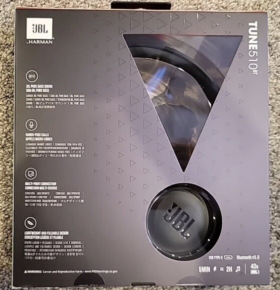 JBL Tune 510BT Wireless Headphones – Pure Bass Sound, Electronics, Exercise, Gym