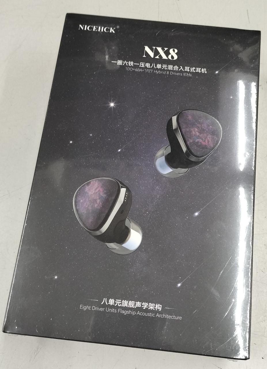 NICEHCK NX8 1DD+6BA+1PZT Hybrid IEMs – Powerful Bass, Resin Shells, OCC Cable