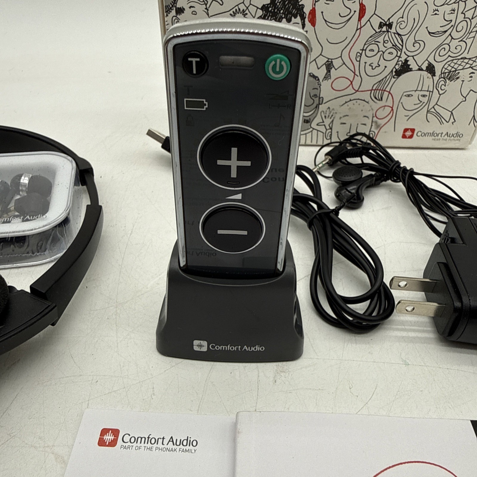 Comfort Audio Duett Personal Listener w/ Headphones & Earphones – Model 052-4110