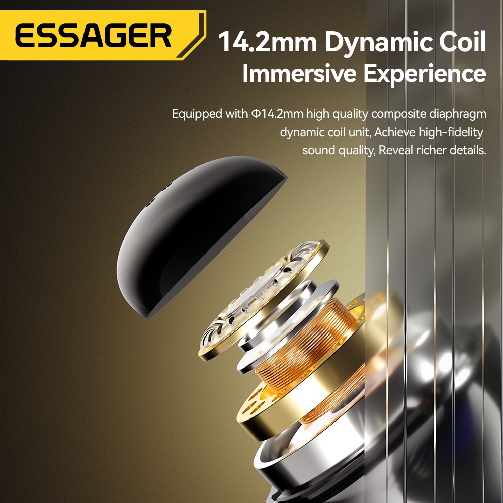 Essager 3.5mm Wired Earphones In-Ear Headset with Microphone Stereo Headphones
