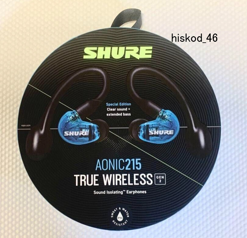 Shure Wireless Earphones 2nd Gen. Bluetooth Aonic 215 TW Sound Isolating Earbuds