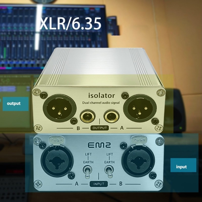 Professional 3Pin 6.35MM Sound Isolator Noise Reduction Filter Professional