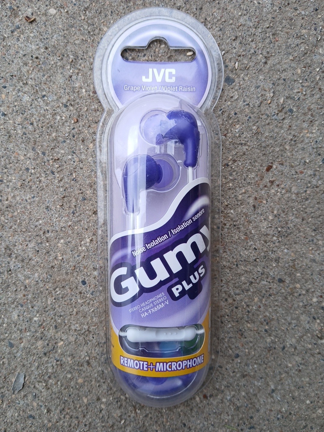 Gumy Plus Earbuds By JVC, Plum Violet Color, HA-FX65M-V Model New Factory Sealed