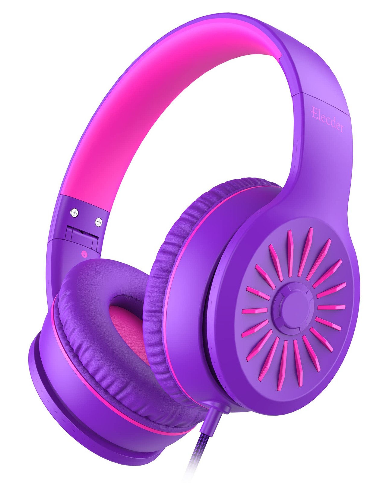 i45 Headphones Wired, On-Ear Headphones for , Purple