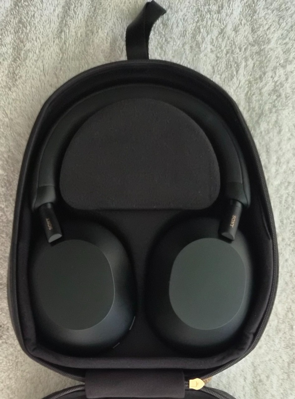 Sony WH-1000XM5 Wireless Headphones w/ ANC – Black + BONUS soft Sony travel bag