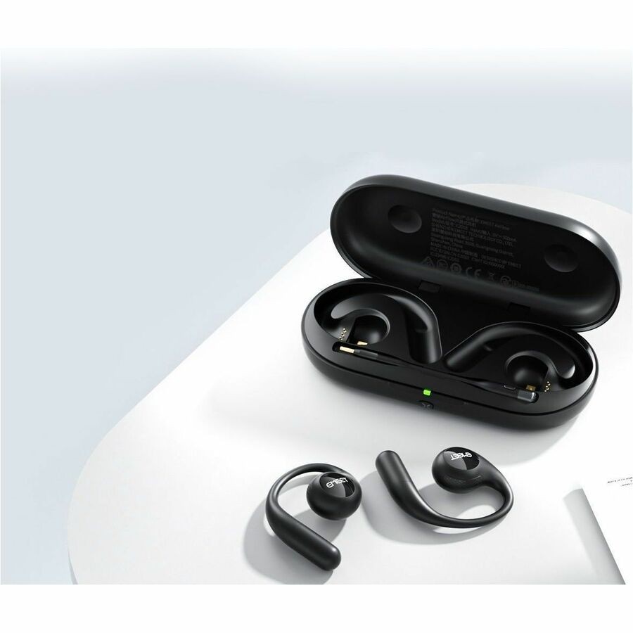 EMEET Airflow (Black) Open-Ear Headsets with Detachable Boompole and Uplink Nois