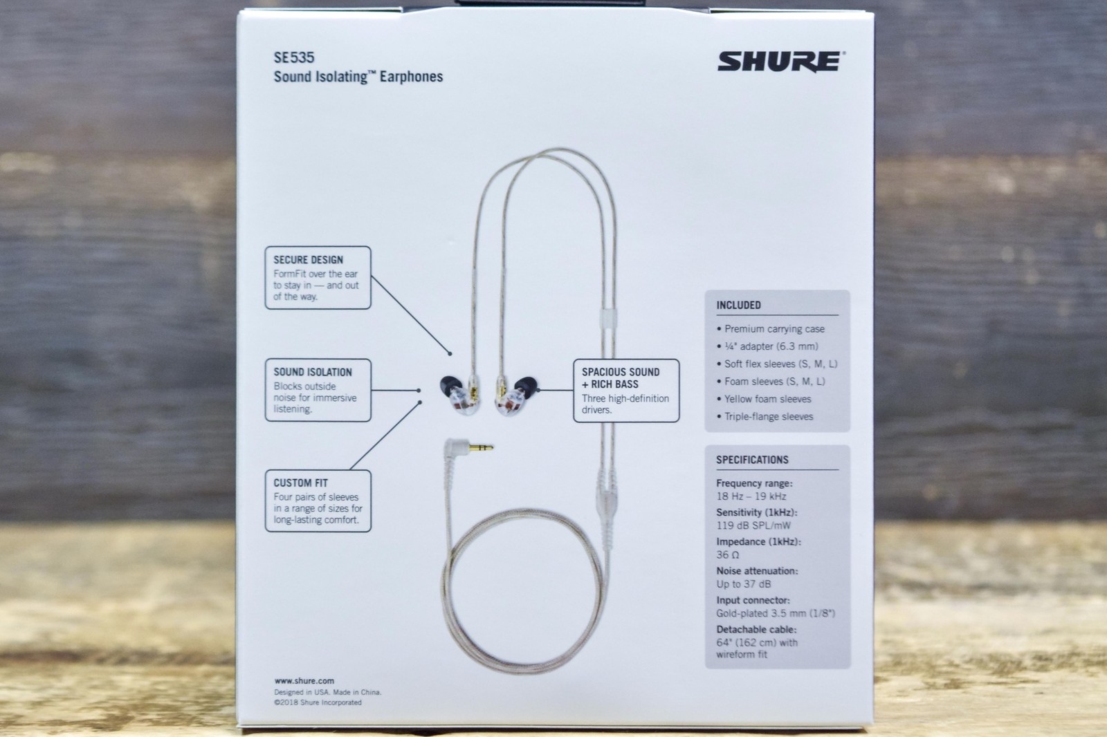 Shure SE535-CL Professional Sound Isolating Earphones High-Definition Drivers
