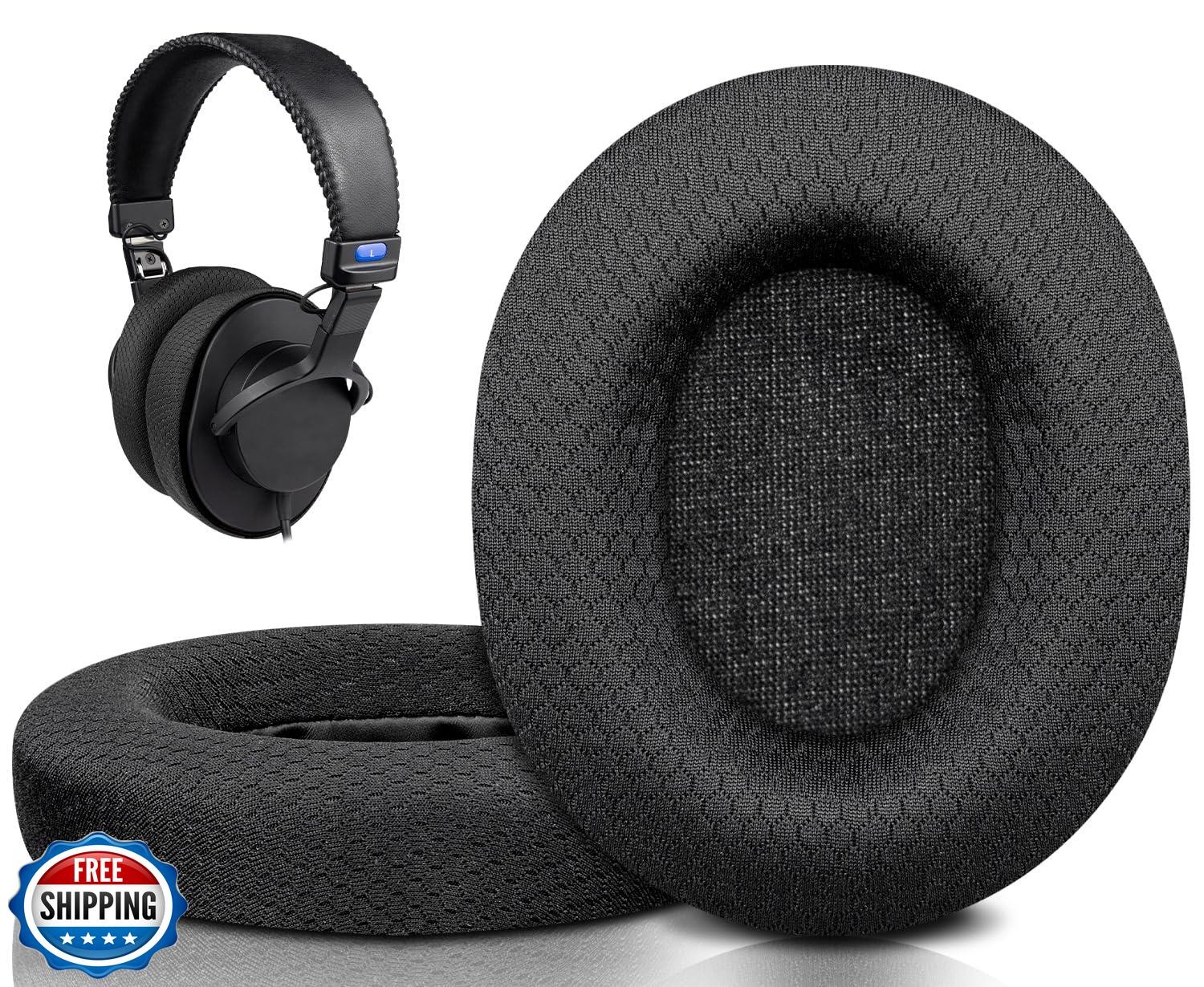 SOULWIT Mesh Fabric Replacement Earpads for Sony MDR-7506 MDR-V6 MDR-V7 MDR-C