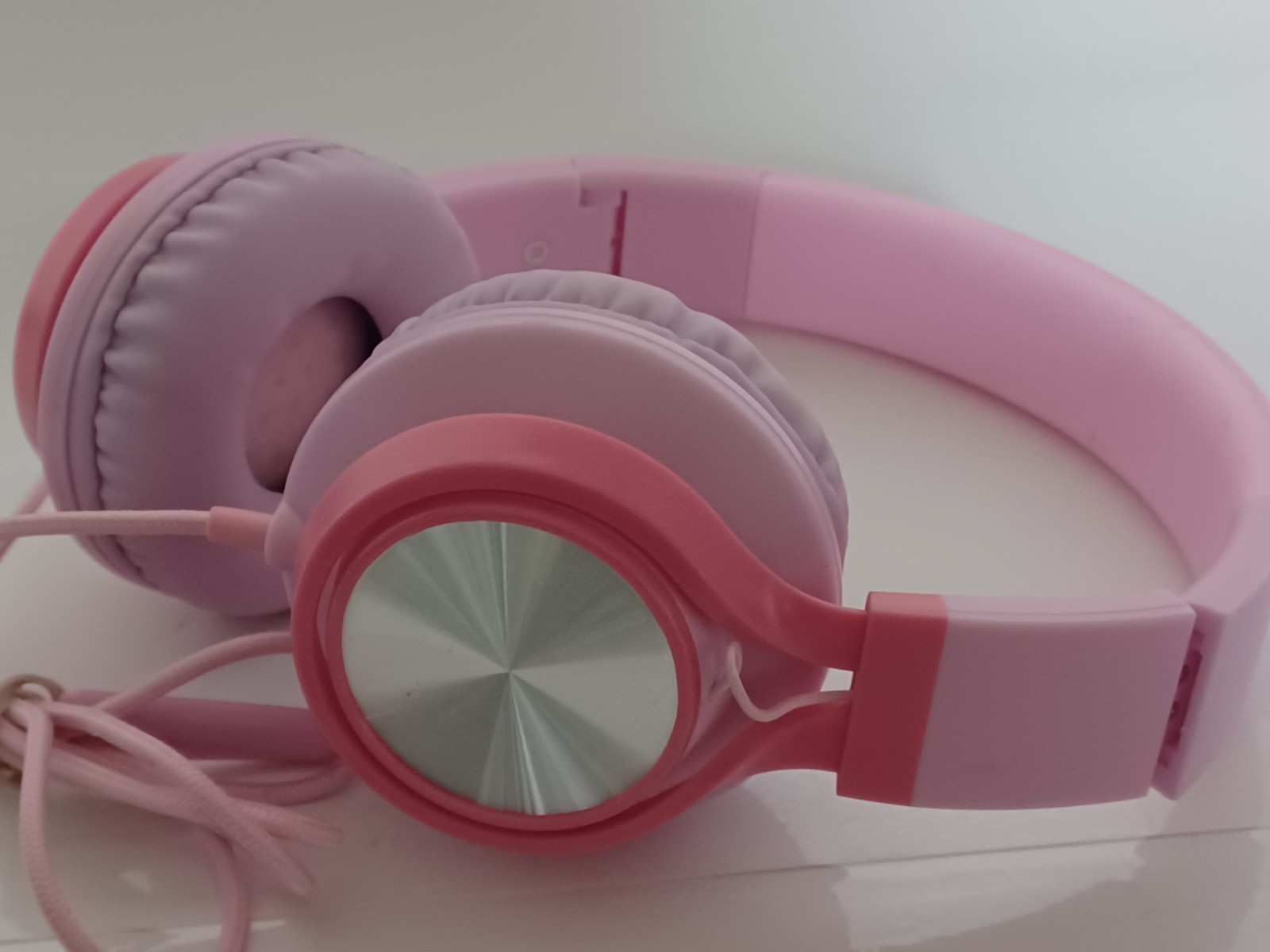 AILIHEN C8 USB-C Headphones Wired – On-Ear Corded Headset with Microphone -PINK
