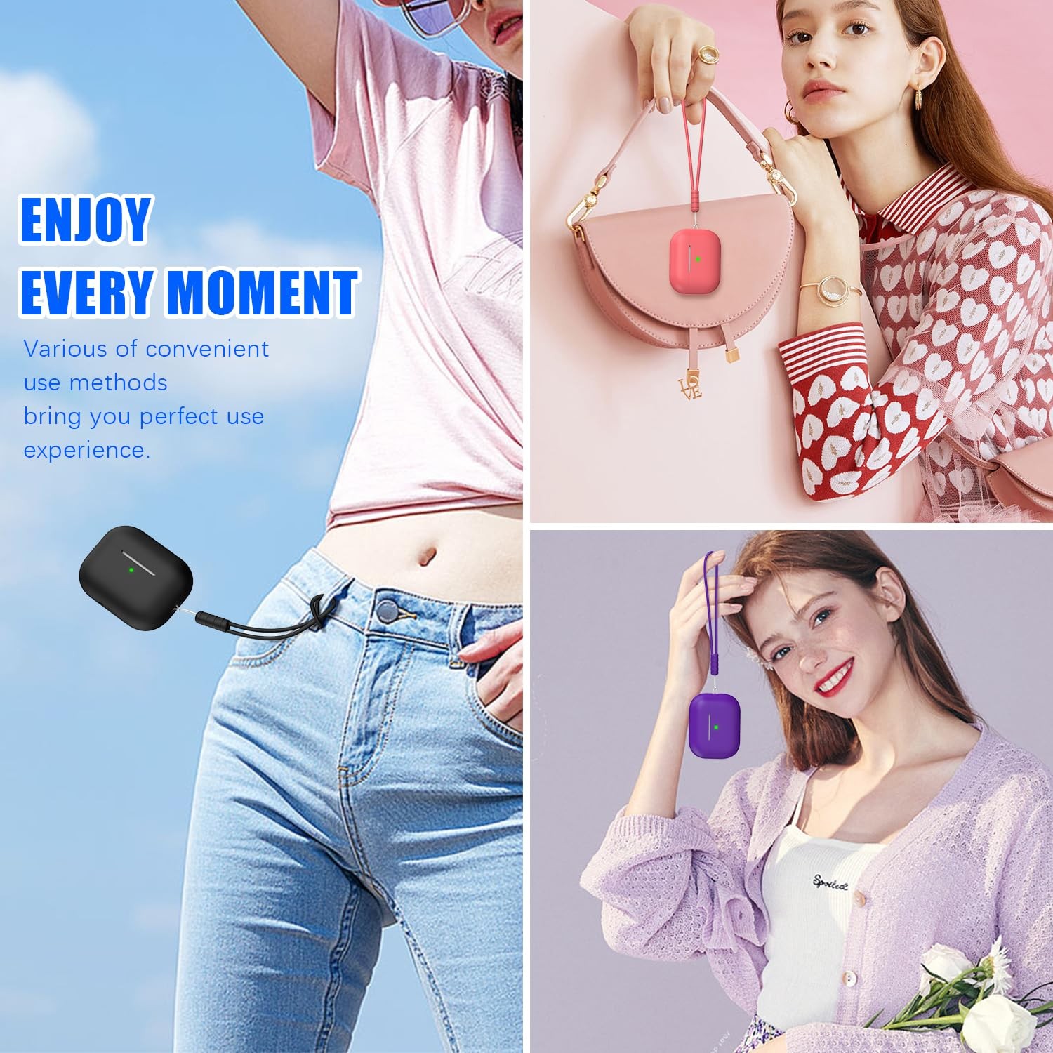 for AirPods Pro 1st/2nd Generation Case Cover, Military Grade Anti-Fall Soft Sil