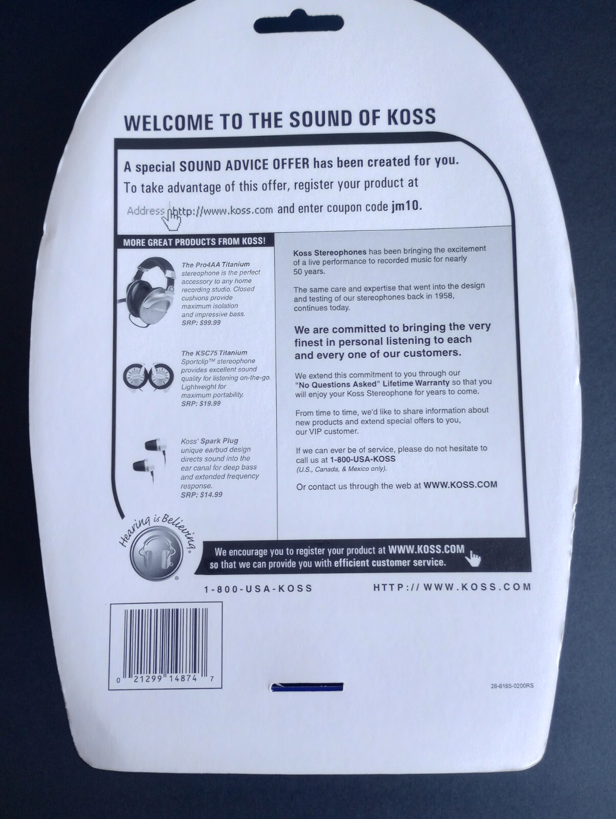 Rare Vintage Koss Collapsible 2 Stereo Headphones – Sealed KTX16 See Description