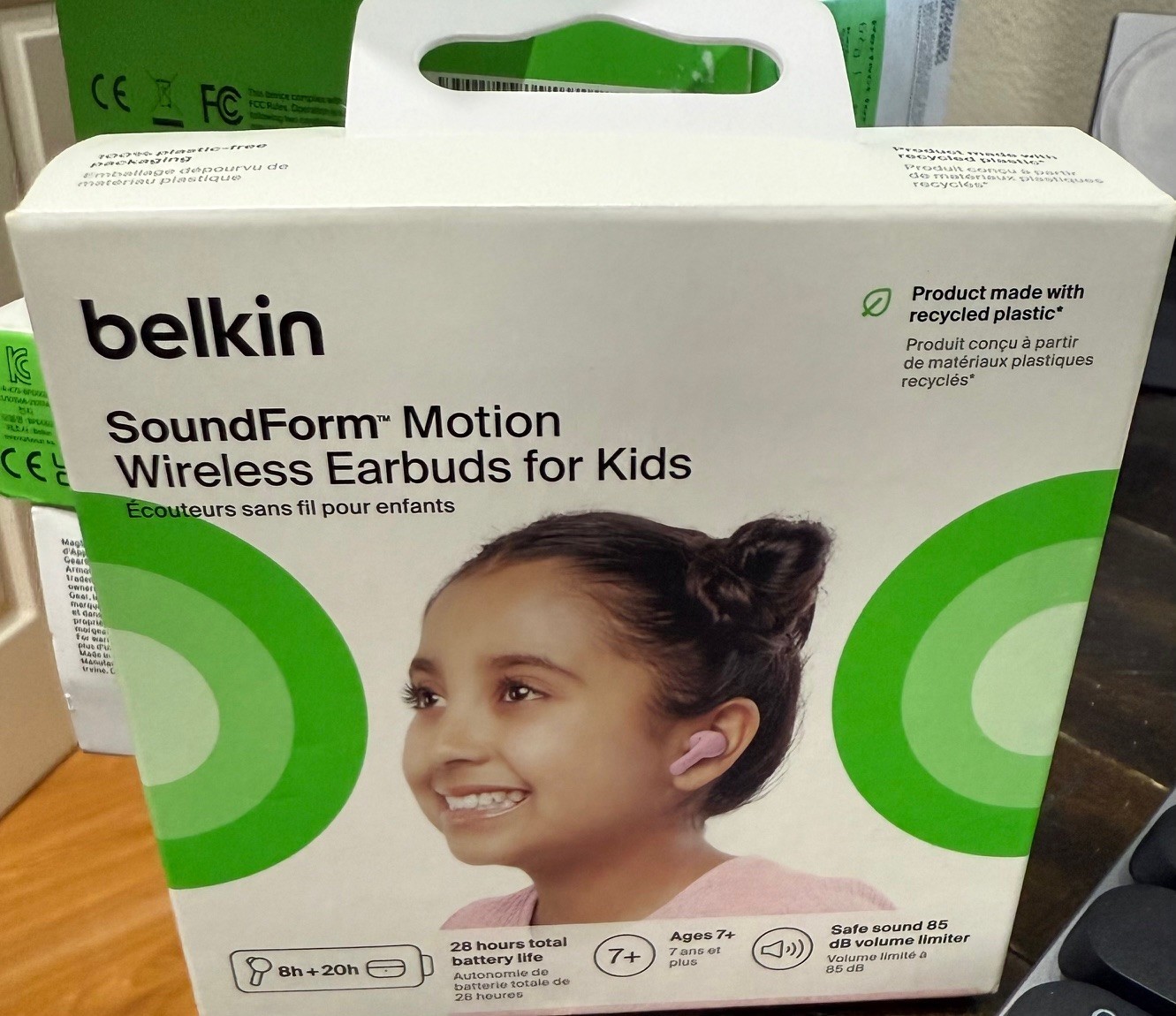 Belkin SoundForm Motion Wireless Earbuds for Kids – PINK – Sealed