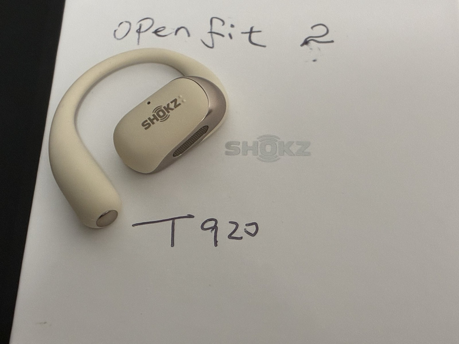 Original Shokz OpenFit 2 Open-Ear Right Side Only – Beige (T920)