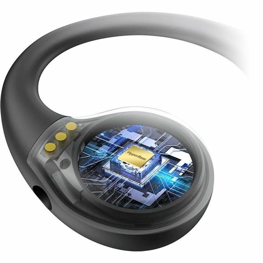 EMEET Airflow (Black) Open-Ear Headsets with Detachable Boompole and Uplink Nois