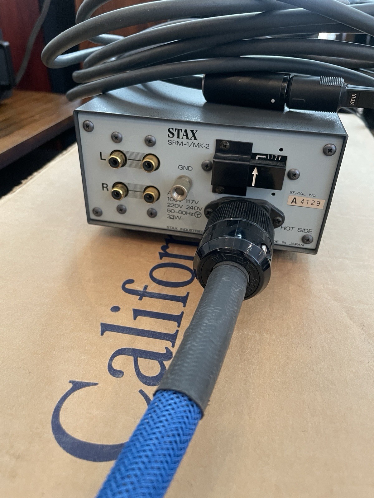 Stax SRM-1 MK-2 Driver Unit with custom power cable and Stax SR 30 Headphones