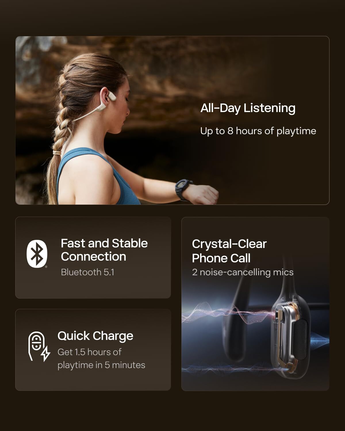 SHOKZ OpenRun Pro Mini- Open-Ear Bluetooth Bone Conduction Sport Headphones –