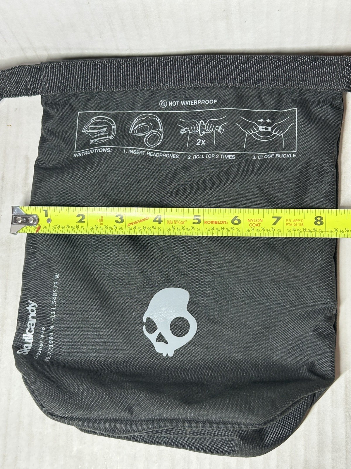 EMPTY SKULLCANDY CRUSHER ANC2 WIRELESS HEADPHONES LINED SOFT CASE CARRY BAG ONLY