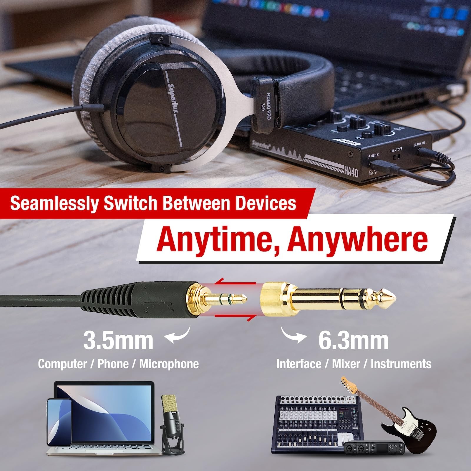 Superlux HD 660PRO 32 OHM Studio Headphones Wired