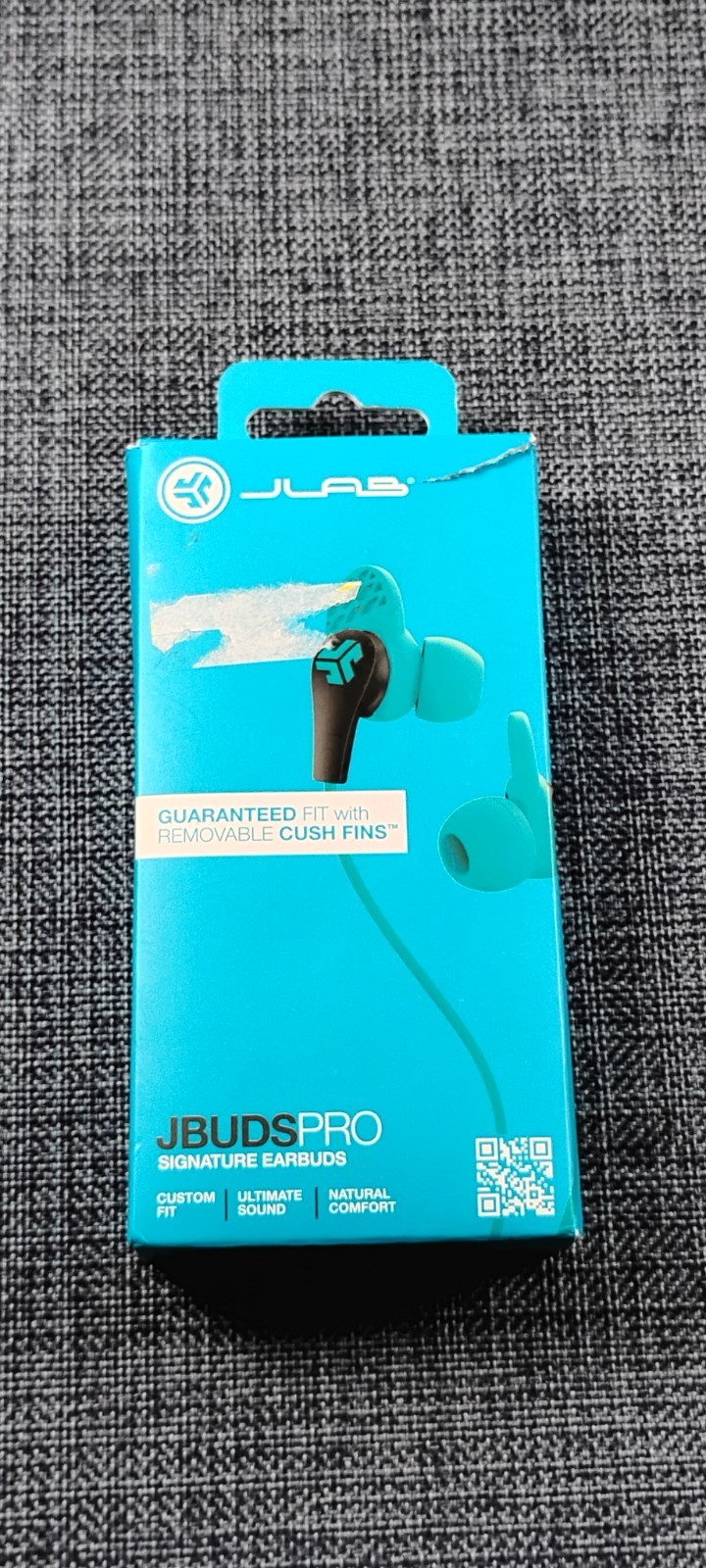 JLab JBuds Pro Signature Earbuds – Teal Blue Wired Headphones w/ Mic + Remote