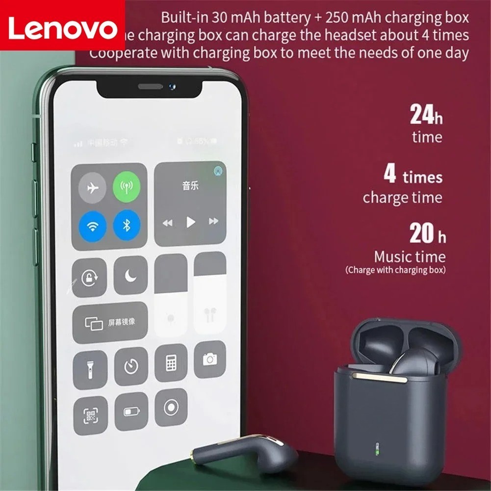 Lenovo J18 Wireless Earphone HiFI In-ear Stereo with Microphone Waterproof Bluet