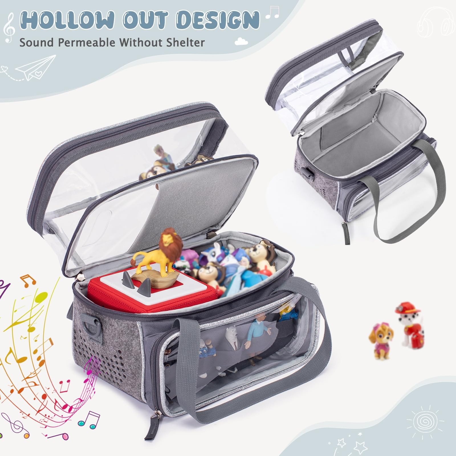 SFYBYHEART Double-Layer Carrying Case with Magnetic Bottom for Tonie Figures …