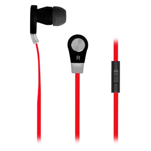 Frisby In-Ear Headset Earphone Tangle-Free w/ Mic for Sype Tablet Galaxy Iphone