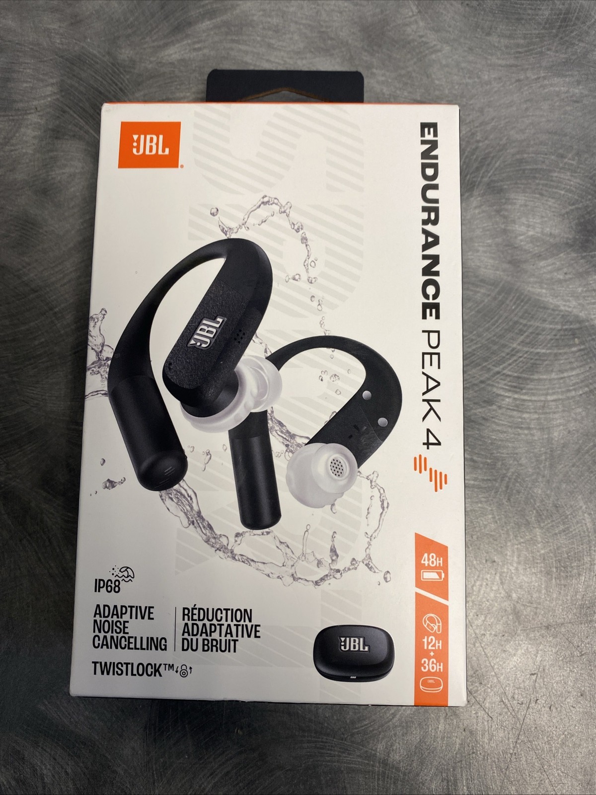 JBL Endurance Peak 4 True Wireless Bluetooth In-Ear Sport Headphones (Black)
