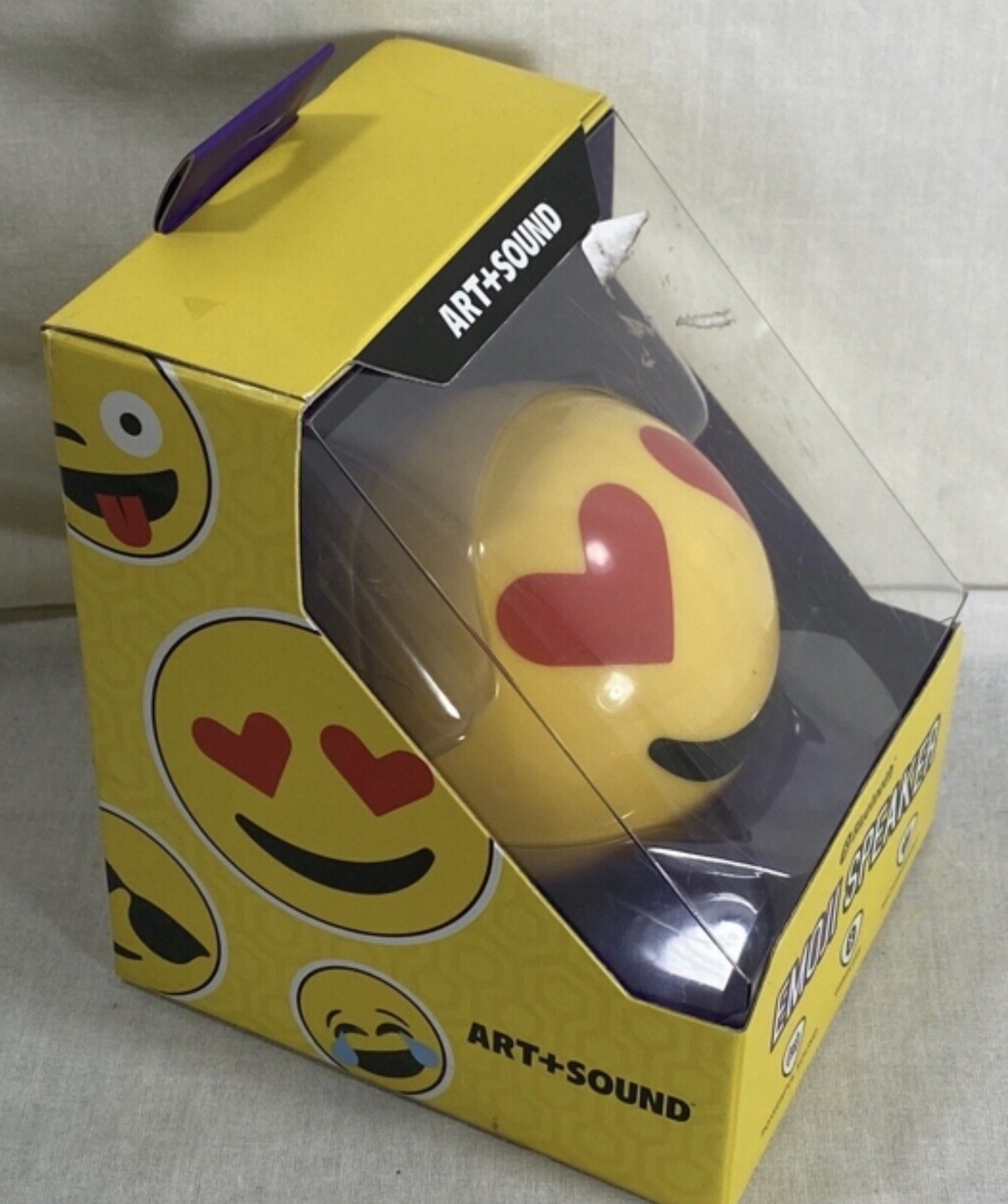 NEW Art+Sound Emoji Speaker HEART EYES Wireless Rechargeable Bluetooth