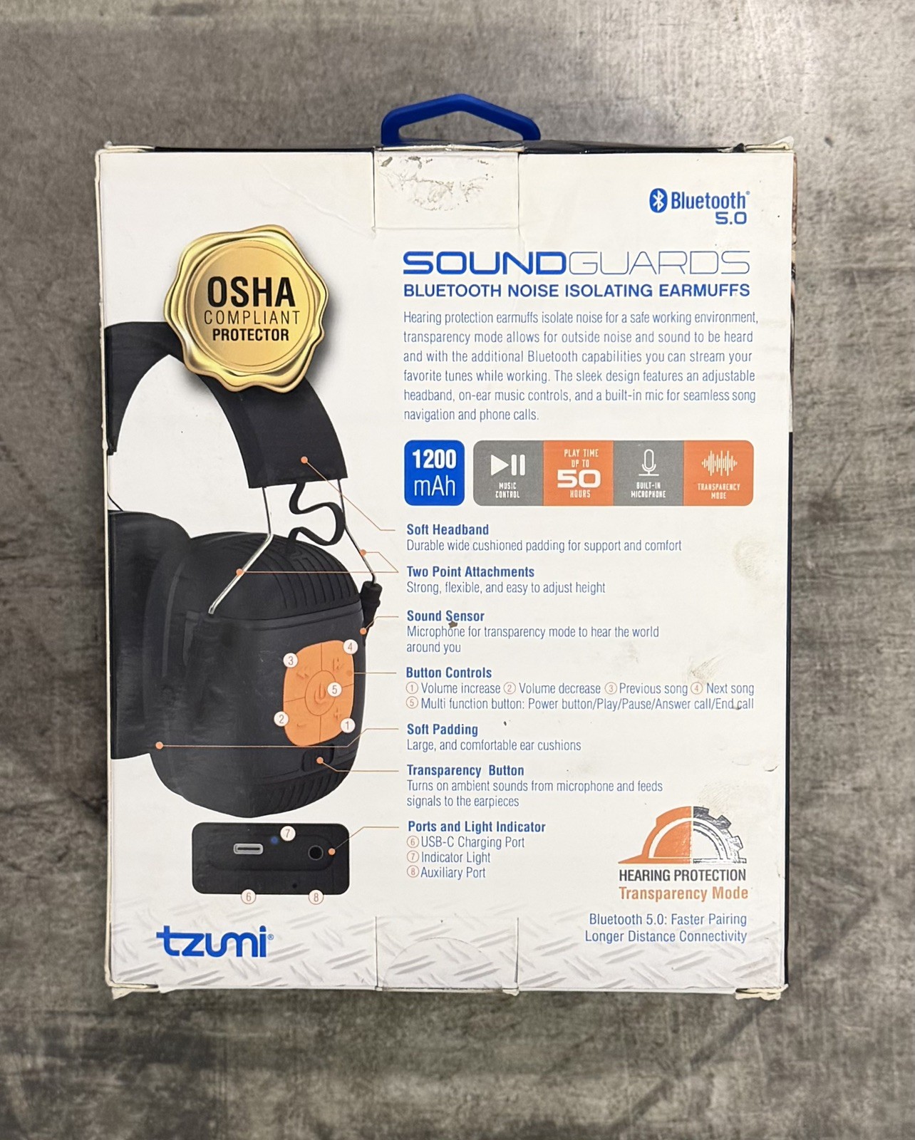 NEW Tzumi Sound Guards Bluetooth Noise Isolating Hearing Protection Headphones