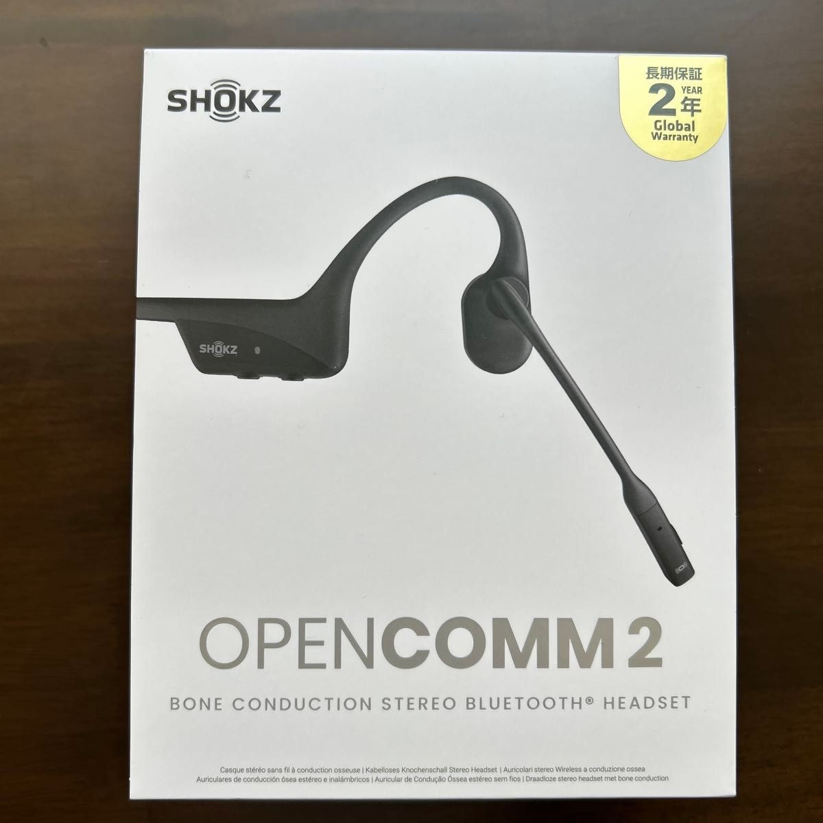 Shokz OpenComm 2 2025 Bone Conduction Headset Mic Bluetooth 5.1 Black Open Box