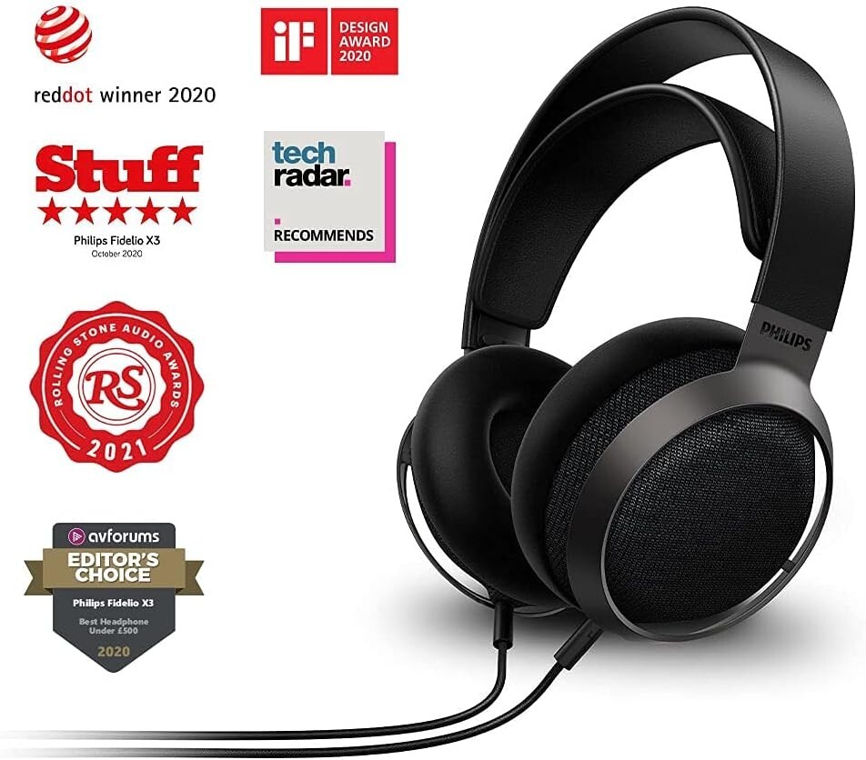 Philips Fidelio X3 Studio Headphones for Recording. Hi Res Music Studio Headset