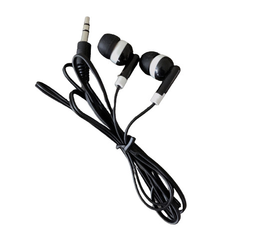 BLACK/WHITE In-Ear Canalbuds w/ 3.5mm plug (no microphone)