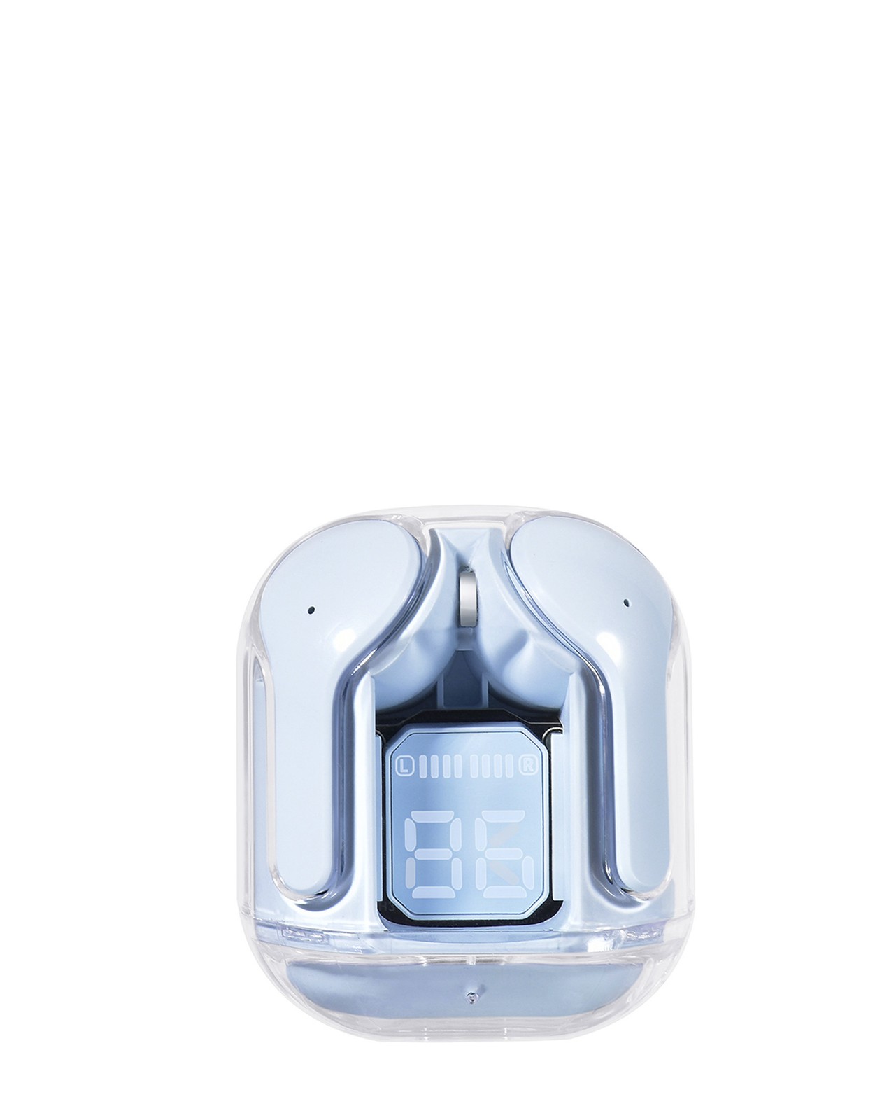 Bytech Bluetooth Earbud with Clear Display (WHITE)