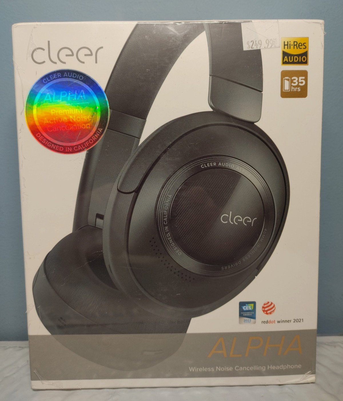 Cleer Audio Alpha Active Noise Cancelling Bluetooth Headphones Black -Sealed