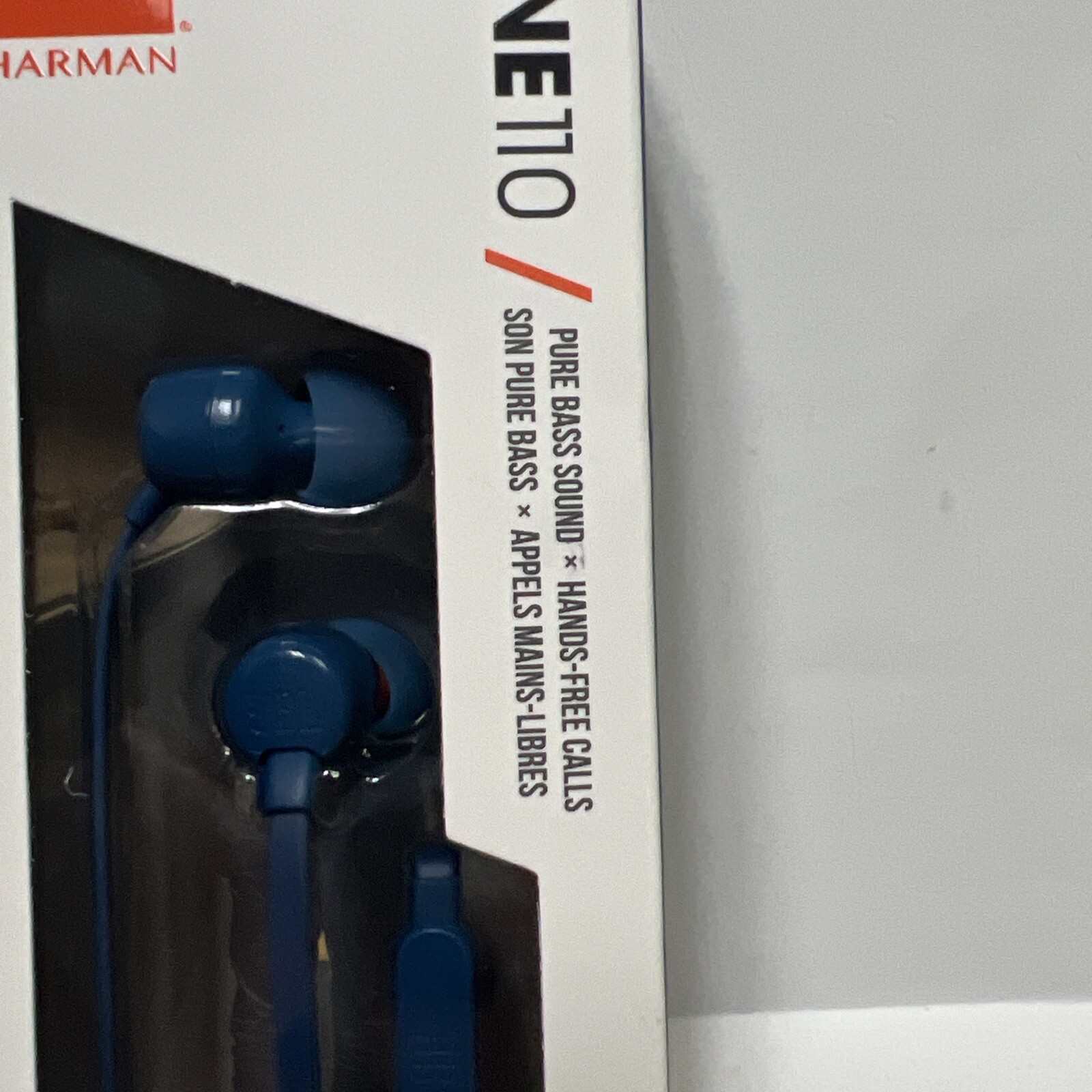 JBL Tune110 Harman Blue Pure Bass Sound Hands-Free Calls Tangle-Free With Mic