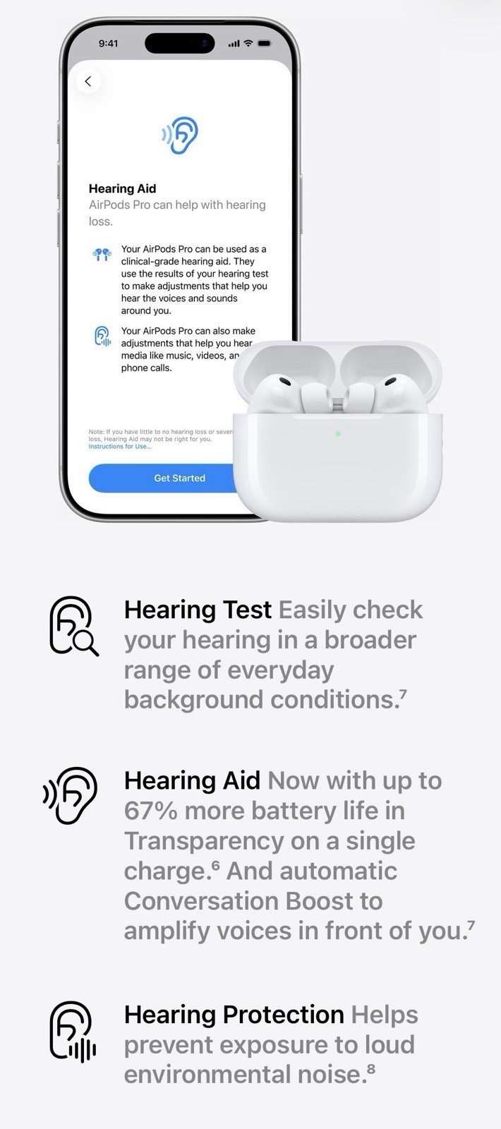 Apple AirPods Pro 3 In-Ear Earbuds Bluetooth Active Noise Cancellation